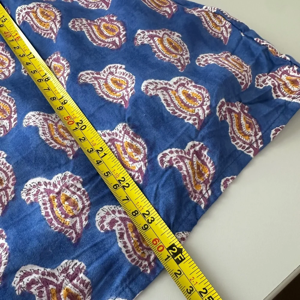 Emerson Fry Frances Blouse in Blue Paisley Flowers | Size Medium - Picture 10 of 13